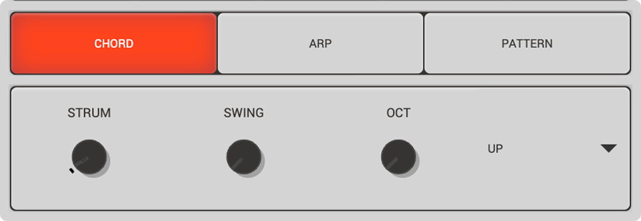 Harmonimo chord mode controls