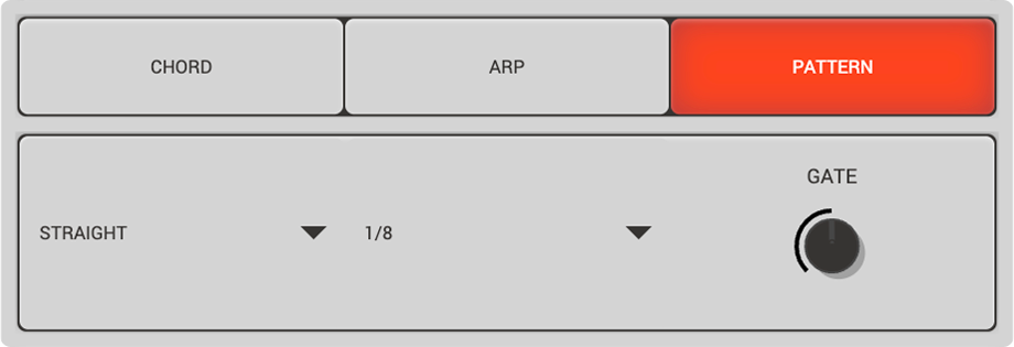 Harmonimo pattern mode controls